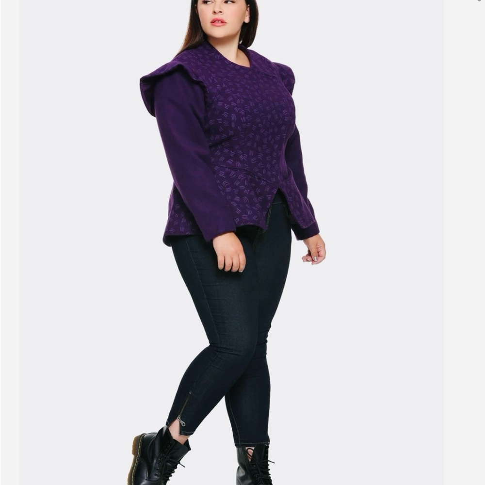 Her Universe Star Wars Padme Amidala Blazer Purple Patterned Women's Blazer - Picture 9 of 10